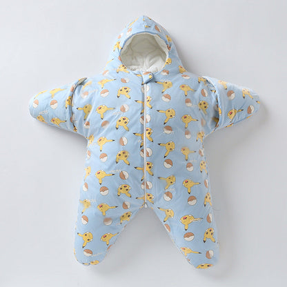 Baby Sleeping Bag Star Shape Warm Fleece Swaddle Sleep Sack