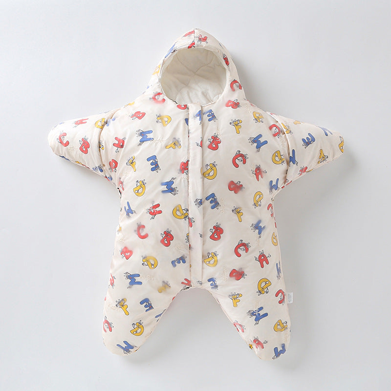 Baby Sleeping Bag Star Shape Warm Fleece Swaddle Sleep Sack