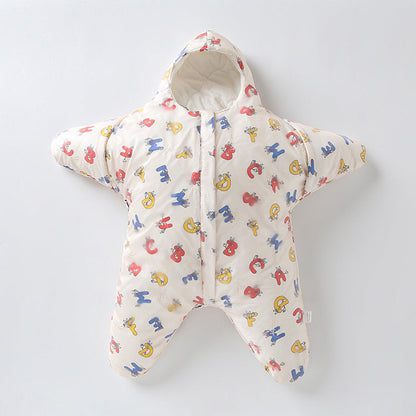 Baby Sleeping Bag Star Shape Warm Fleece Swaddle Sleep Sack