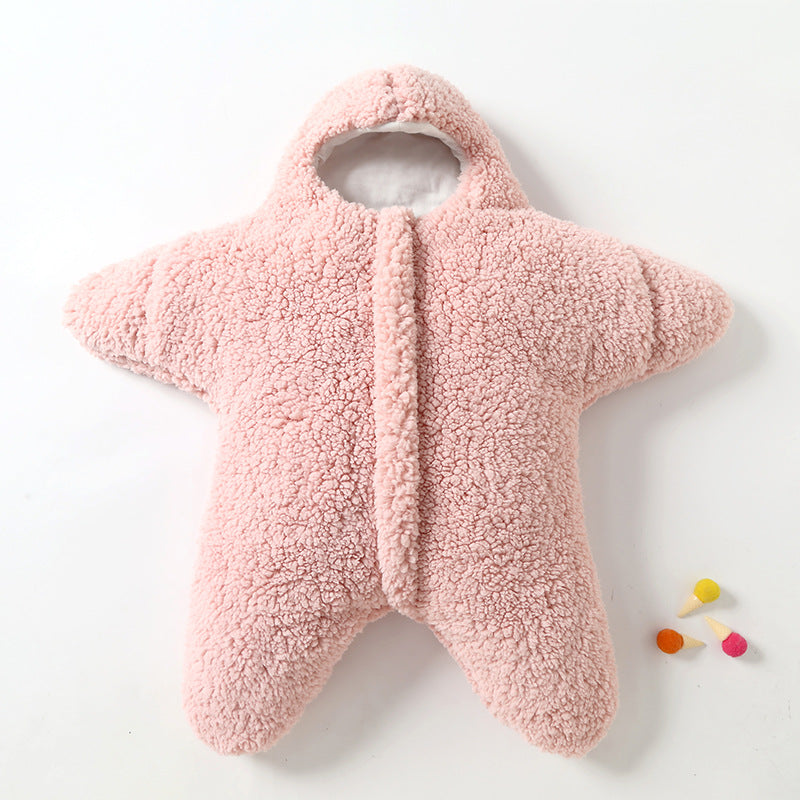 Baby Sleeping Bag Star Shape Warm Fleece Swaddle Sleep Sack