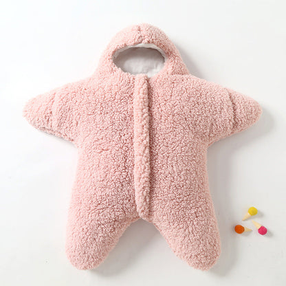 Baby Sleeping Bag Star Shape Warm Fleece Swaddle Sleep Sack