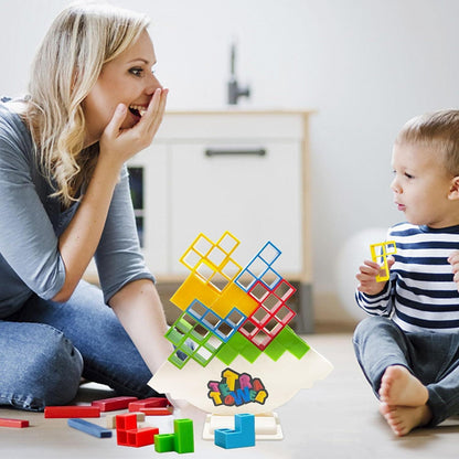 Balance Tower Stacking Game Educational Building Blocks Family Party Game