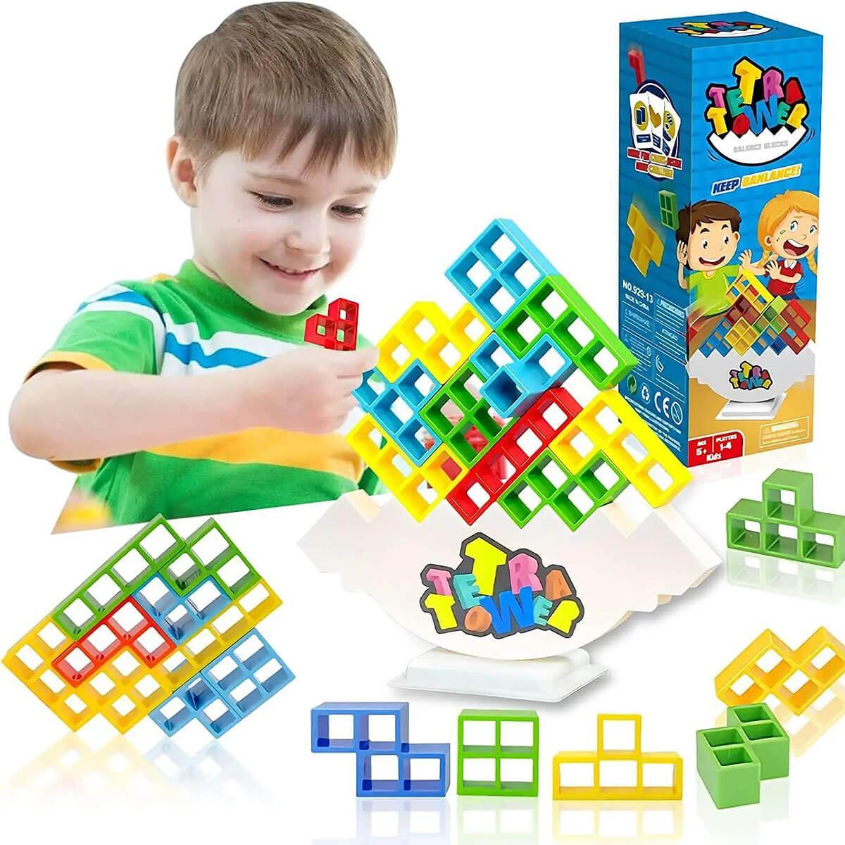 Balance Tower Stacking Game Educational Building Blocks Family Party Game