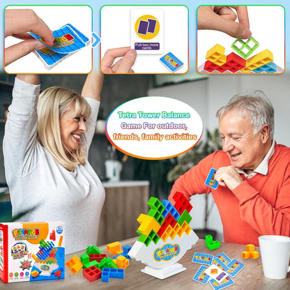 Balance Tower Stacking Game Educational Building Blocks Family Party Game