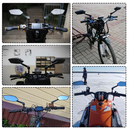 Bike Rear View Mirror Adjustable Handlebar Safety Mirror