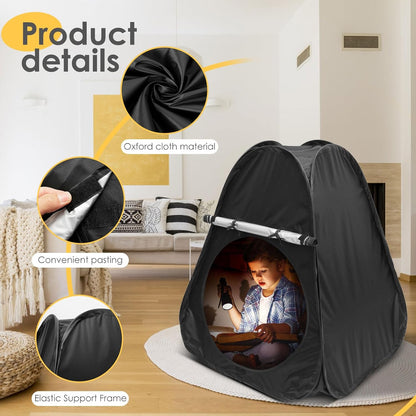 Blackout Sensory Tent Portable Kids Privacy Calm Space Tent