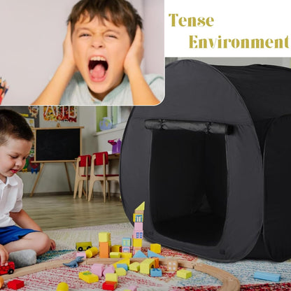 Blackout Sensory Tent Portable Kids Privacy Calm Space Tent