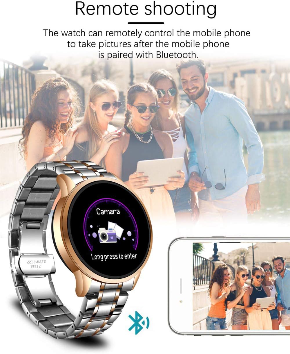 Bluetooth Smartwatch Fitness Tracker with Heart Rate Monitor