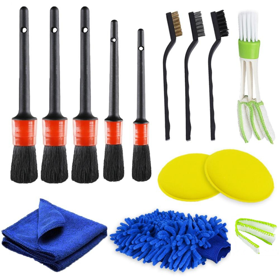 Car Detailing Brush Kit Interior Exterior Cleaning Tool Set