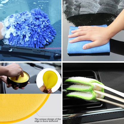 Car Detailing Brush Kit Interior Exterior Cleaning Tool Set