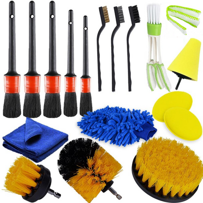 Car Detailing Brush Kit Interior Exterior Cleaning Tool Set