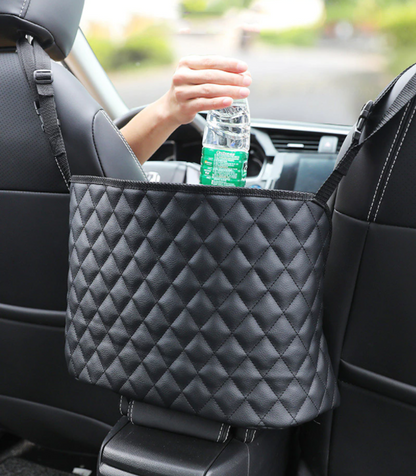 Car Seat Gap Organizer Leather Car Storage Bag Between Seats Console Organizer
