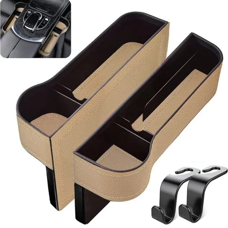 Car Seat Gap Organizer PU Leather Storage Console Holder