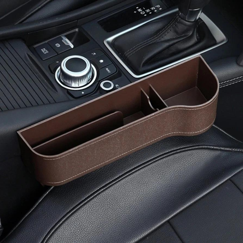 Car Seat Gap Organizer PU Leather Storage Console Holder