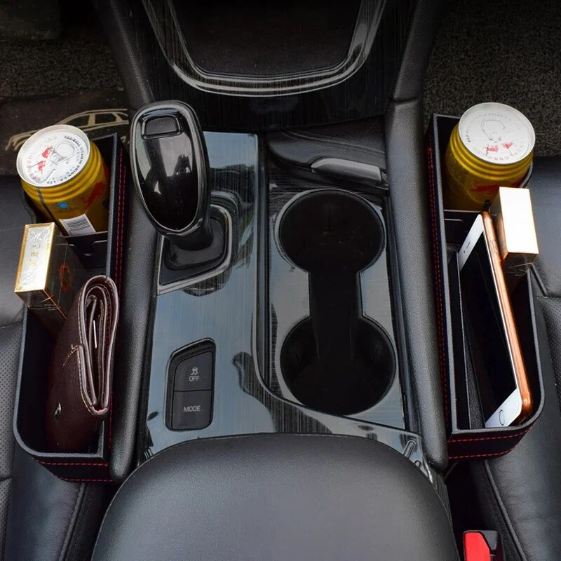 Car Seat Gap Organizer PU Leather Storage Console Holder