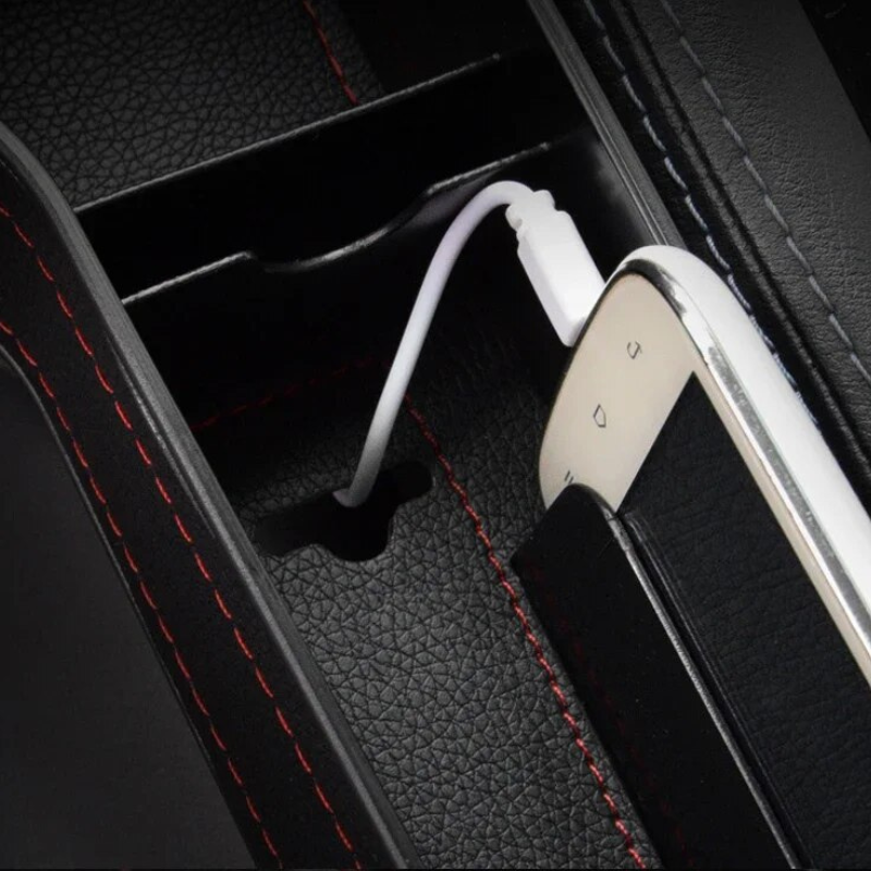 Car Seat Gap Organizer PU Leather Storage Console Holder