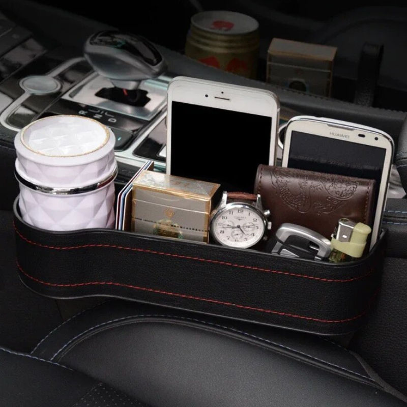 Car Seat Gap Organizer PU Leather Storage Console Holder