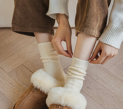 Cashmere Wool Winter Socks Soft Thermal Crew Socks for Men and Women