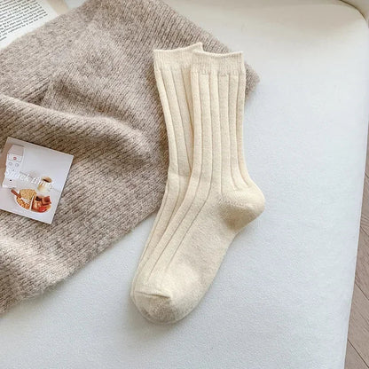 Cashmere Wool Winter Socks Soft Thermal Crew Socks for Men and Women