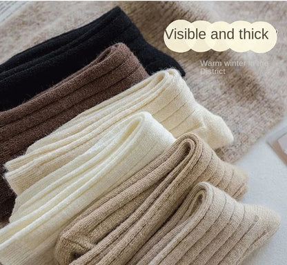 Cashmere Wool Winter Socks Soft Thermal Crew Socks for Men and Women
