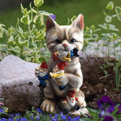 Cat Garden Statue Resin Outdoor Yard Ornament