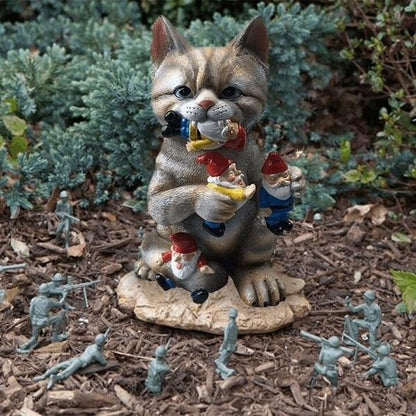 Cat Garden Statue Resin Outdoor Yard Ornament