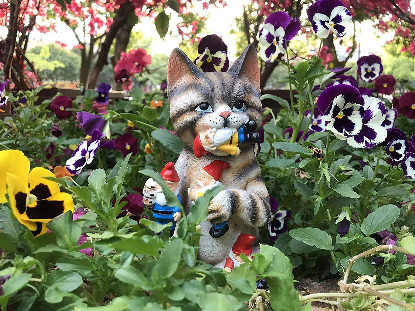 Cat Garden Statue Resin Outdoor Yard Ornament