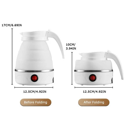 Collapsible Electric Kettle Portable Travel Silicone Fast Boil BPA Free