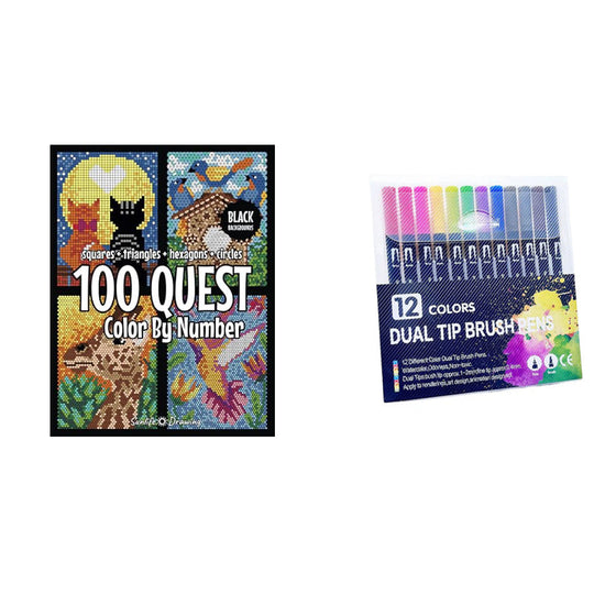 Color By Number Book Creative Coloring Book Kids Adults Relaxation Art
