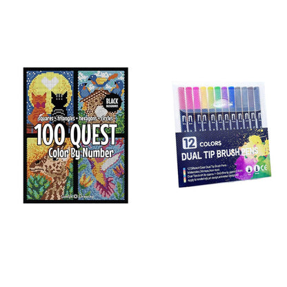 Color By Number Book Creative Coloring Book Kids Adults Relaxation Art