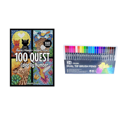 Color By Number Book Creative Coloring Book Kids Adults Relaxation Art