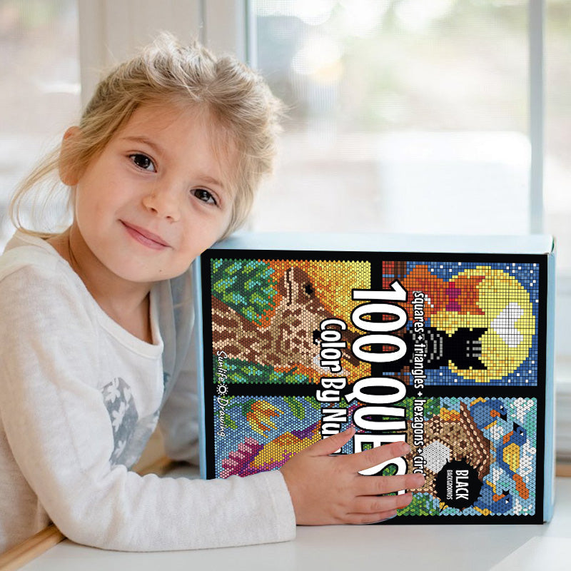 Color By Number Book Creative Coloring Book Kids Adults Relaxation Art