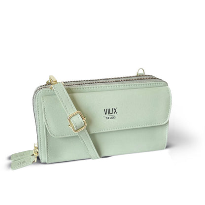 Compact Phone Purse Crossbody Wallet – Vegan Leather Mini Phone Holder for Everyday Essentials
