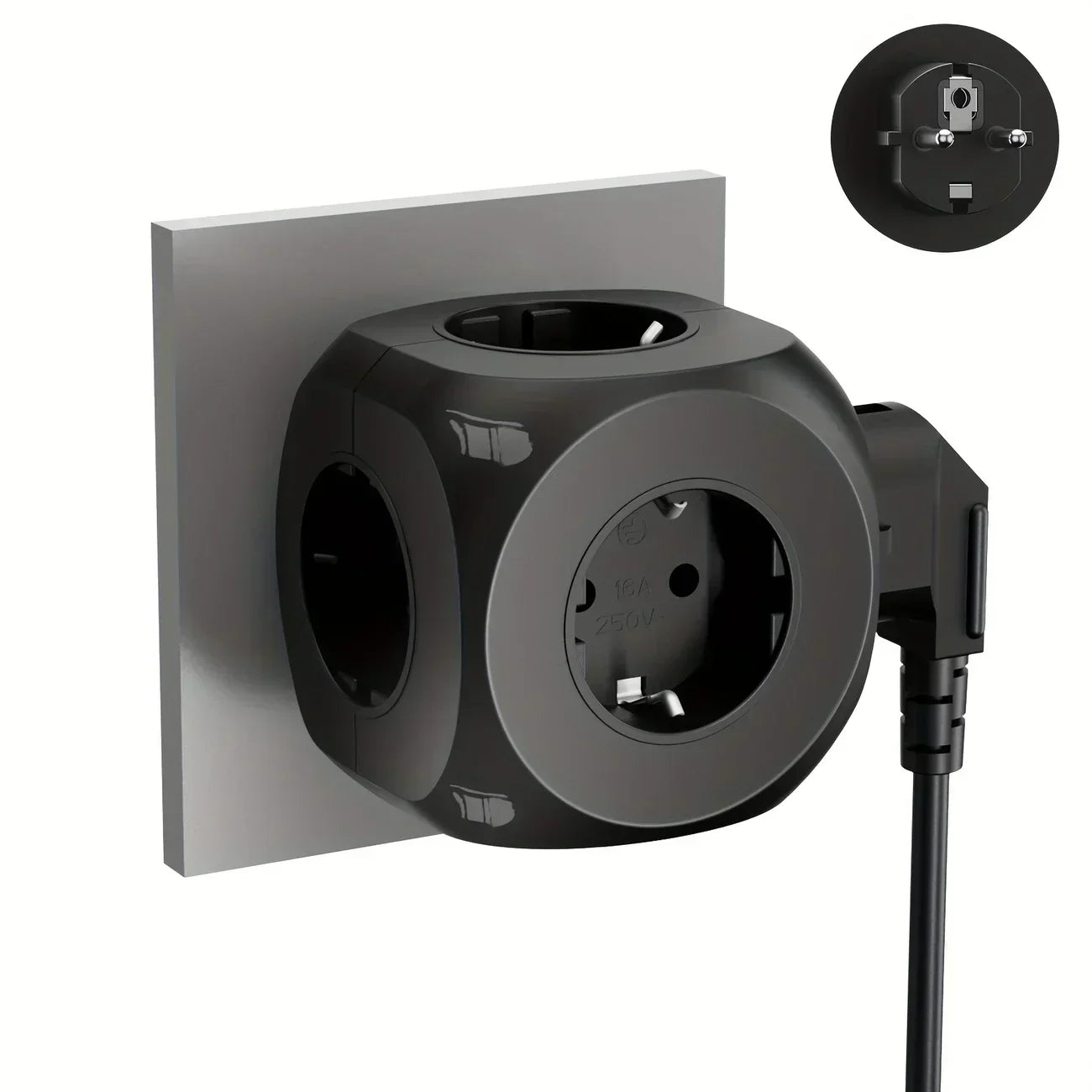 Compact Power Strip Cube Multi Socket Travel Adapter