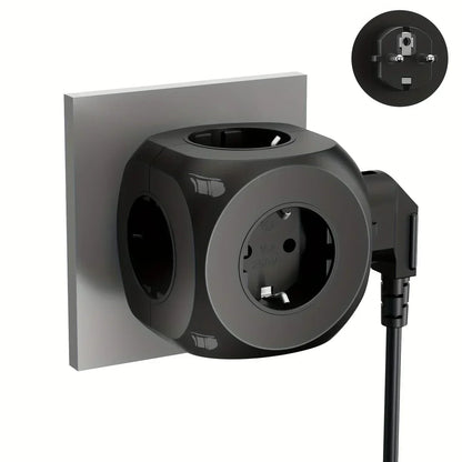 Compact Power Strip Cube Multi Socket Travel Adapter