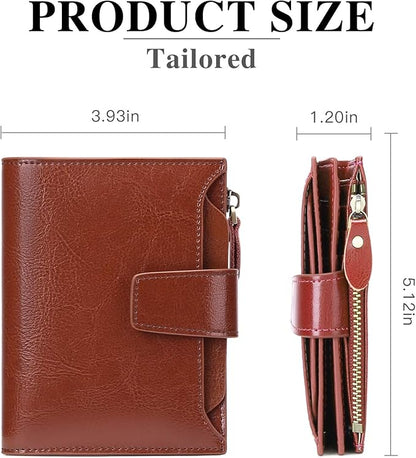 Compact RFID Wallet with 14 Card Slots and Cash Storage