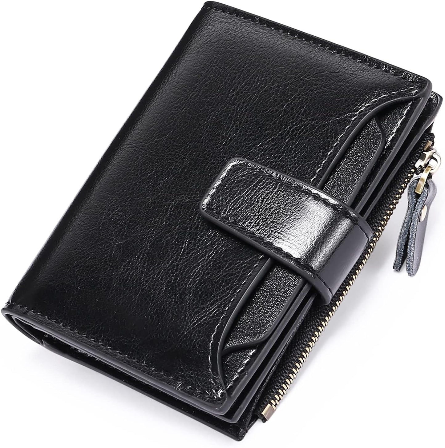 Compact RFID Wallet with 14 Card Slots and Cash Storage