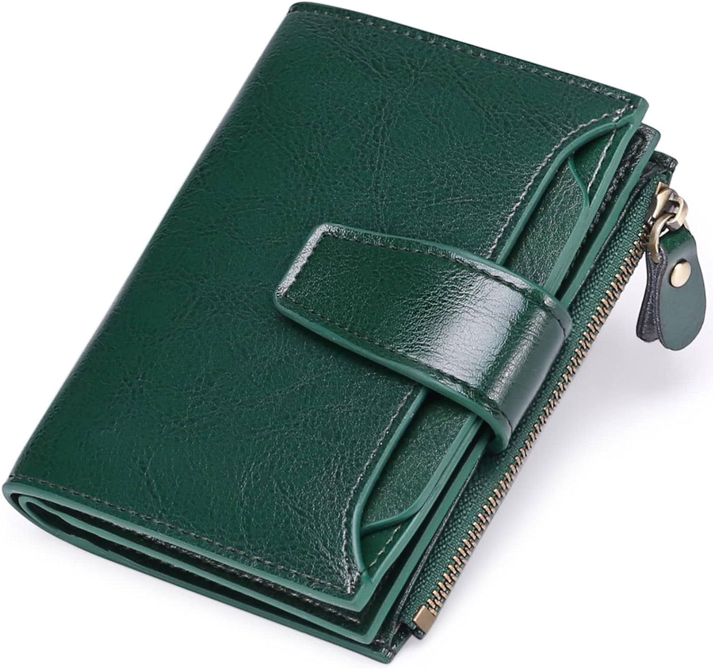 Compact RFID Wallet with 14 Card Slots and Cash Storage