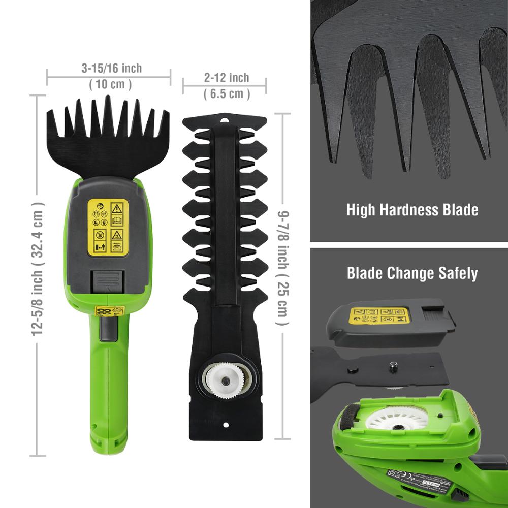 Cordless Electric Hedge Trimmer Lightweight Garden Pruning Tool