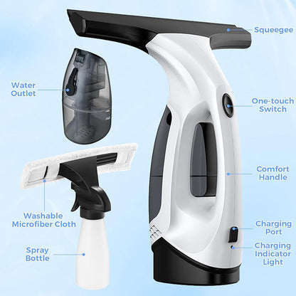 Cordless Window Vacuum Cleaner Rechargeable Glass Cleaning Washer
