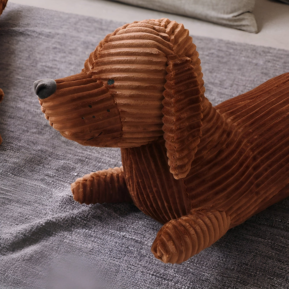 Corduroy Dachshund Plush Pillow Soft Stuffed Cushion Toy