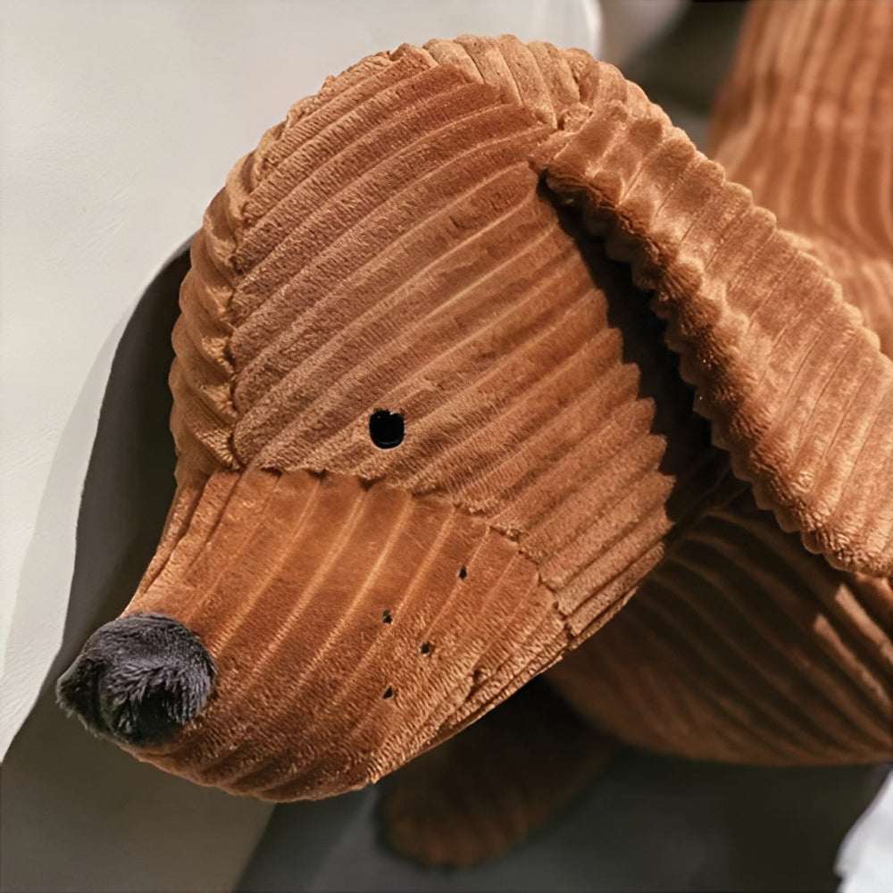 Corduroy Dachshund Plush Pillow Soft Stuffed Cushion Toy