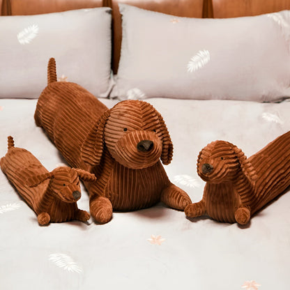 Corduroy Dachshund Plush Pillow Soft Stuffed Cushion Toy
