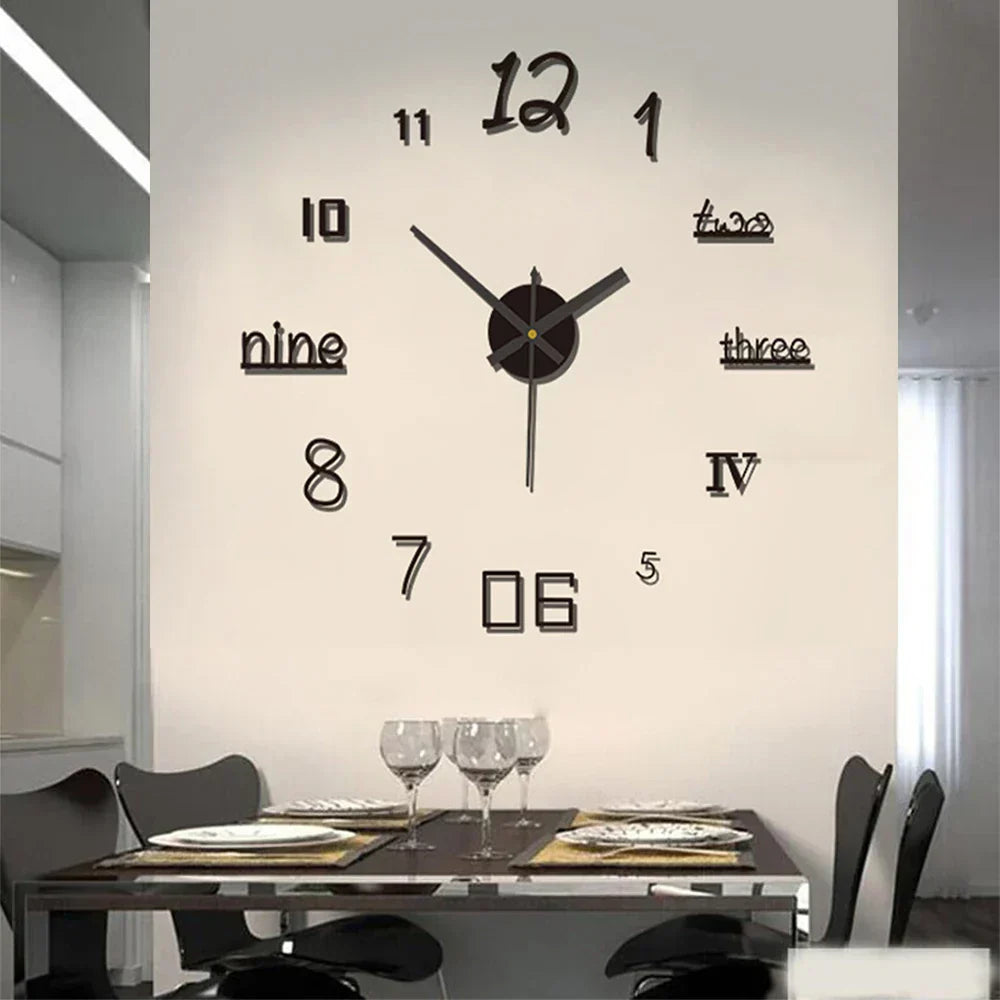Creative Modern Wall Clock Decorative Silent Design for Home and Office