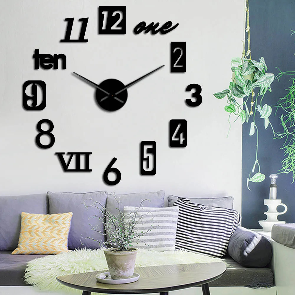 Creative Modern Wall Clock Decorative Silent Design for Home and Office