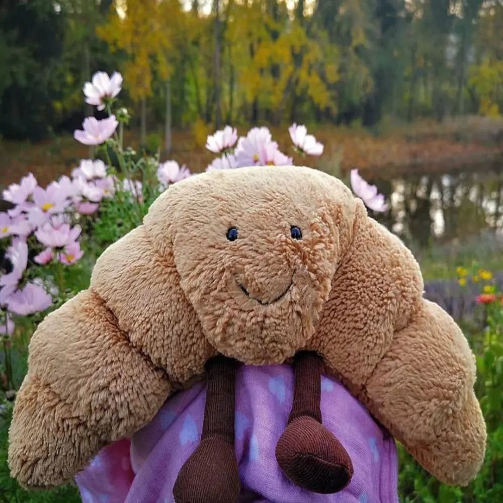 Croissant Plush Pillow Smiling Bread Cushion Soft Toy