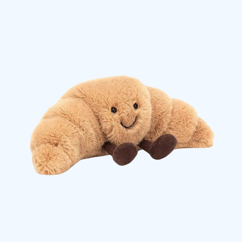 Croissant Plush Pillow Smiling Bread Cushion Soft Toy