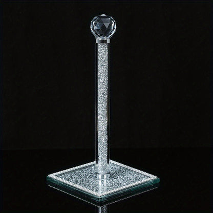 Crystal Kitchen Roll Holder Gold Decorative Counter Stand