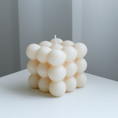 Decorative Bubble Cube Candle Soy Wax Aromatherapy Home Decor Gift