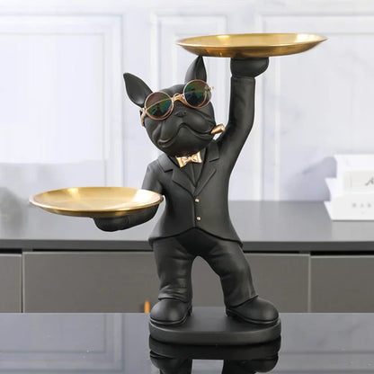 Dog Statue Storage Ornament Decorative Home Figurine Stylish Organizer